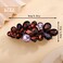 Aimimier Flower Crystal Hair Clip Rhinestone Barrettes Alligator Hair Clips Bun Hair Pins Bridal Hairpiece Wedding Hair Accessories for Women Girls (Purple)