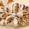 Aimimier Flower Crystal Hair Clip Sparkling Rhinestone Gem Barrettes Alligator Hair Clips Spring Clips Wedding Hair Accessories for Women Girls (Yellow)