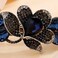 Aimimier Bridal Crystal Decorative Flower Hair Clips Sparkly Rhinestone Inlaid Barrettes Hair Pins Hair Accessories for Women (Blue)