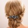 Aimimier Bridal Crystal Decorative Flower Hair Clips Sparkly Rhinestone Inlaid Barrettes Hair Pins Hair Accessories for Women (Blue)