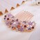 Aimimier Luxury Women Bride Hair Accessories Crystal Hair Combs Rhinestone Hair Pins Hair Clip for Bridesmaid Headpiece(Purple)