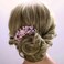 Aimimier Luxury Women Bride Hair Accessories Crystal Hair Combs Rhinestone Hair Pins Hair Clip for Bridesmaid Headpiece(Purple)