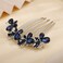 Aimimier Bridal Wedding Butterfly Crystal Hair Combs Decorative Rhinestone Headpieces Hair Clips Bride and Bridesmaids Hair Accessories for Women Girls(Blue)