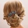 Aimimier Bridal Wedding Butterfly Crystal Hair Combs Decorative Rhinestone Headpieces Hair Clips Bride and Bridesmaids Hair Accessories for Women Girls(Blue)