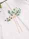 Kercisbeauty Wedding Hair Pins Crystal Hair Accessories for Women Girls Bridal Hair Clips Brides Bridesmaid Hair Dress 2pcs (Green)