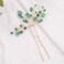 Kercisbeauty Wedding Hair Pins Crystal Hair Accessories for Women Girls Bridal Hair Clips Brides Bridesmaid Hair Dress 2pcs (Green)