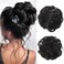 Mini Claw Messy Bun Hair Pieces for Women Clip in Ponytail Hair Extensions Big Claw Clip Curly Hair Wig Fake Bun Hair for Daily Party (big clip-black)