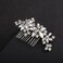 Hair Comb, Clear Flower Crystal Rhinestone Teardrop Hair Clip, Silver, 10*5CM, for Bride Bridesmaid Prom Hair Pieces, Women and Girls