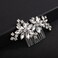 Hair Comb, Clear Flower Crystal Rhinestone Teardrop Hair Clip, Silver, 10*5CM, for Bride Bridesmaid Prom Hair Pieces, Women and Girls