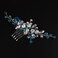 JWICOS Crystal Bride Wedding Hair Comb Rhinestone Bridal Hair Clip Glitter Wedding Hair Accessories for Women and Girls (Blue)