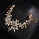 JWICOS Wedding Crystal Hair Comb Bridal Hair Comb Hair Clip Vine Headpiece Wedding Hair Accessories for Brides (Gold)
