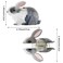 1 PACK Rabbit Hair Clip, Cute Grey Bunny Hair Clips, Acetate Hair Claw, Funny Farm Hair Accessories Easter Gift