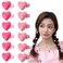 Small Heart Hair Clips Pink Kawaii Mini Heart Shaped Duckbill Hair Clip Hairpin Barrettes Decorative Alligator Hair Styling Clips Set of 12 Cute Aesthetic Hair Accessories for Women Girls