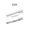Lawie 100 Pack 75mm Large Plain Flat Silver Duckbill Alligator Metal Hair Clips Crocodile Clips Hair Grips Pins Hairdressing Styling Sectioning Curl Clips Barrettes Craft DIY Accessories for Women