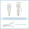 Lawie 100 Pieces 2 Inch Thin Fine Hair Metal Snap Clips with Cross Hole,5 CM Silver Small Plain Hair Barrettes Hairpins Hair Clips for Women Girls Kids,Craft DIY Base Hair Clips Accessories