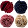 4 Pcs Hair Claws with Big Large Rose Flower, Ribbon Silk Chiffon Rose Large Bows Jaw Barrettes Grips Clamps Floral Hair Claws Headwear for Women