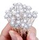 40 Pcs Hair Clips, Faux White Pearl Rhinestone Crystal Flower Hair Pins Clips, U Pins, Wedding Hair Pins Jewelry Accessories for Women and Girls