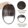 BOGSEA Clip in Bangs，Bangs Hair Clip on for Women Human hair Wispy Bangs Hairpieces for Women Clip on Fake Bangs Hair Extension for Women Daily Wear (Wispy Bangs, (Dark Brown))