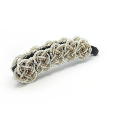 Noble Beautiful Lady Banana Hair Clip Ponytail Holder(H57)(White)