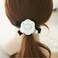 Flower Noble Hair Elastic Ponytail Holder(B67)(White)