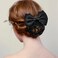 10PCS Hair Net with Bow, Holder Women Hair Snood Net Bowknot, Cover Barrettes Net Snood Hairnet Lace Bow Bow-knot Decor Hair Clip Hairnet (Black)