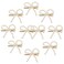 10pcs Pearl Bow Hair Clips，Hair Barrettes Accessories Girls and Women，Faux Pearl Hair Barrette，Decorative Bobby Pin Barrette，Bow Pearls Hairpin，Non-Slip Duckbill Clip，Non-Slip Hairpin Pearl Barrette