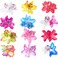Lawie 12 Pack Fake Artificial Silk Orchid Flower Hair Clips Floral Barrettes With Alligator Brooch Pins Tropical Hair Pieces Tailand Beach Holiday Wedding Hairstyle Hawaiian Party for Women Girl