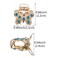 12 PACK Rhinestone Mini Butterfly Hair Claws Clips Crystal Metal No slip Hair Grip Clamps for Women Girls Hair Pins Mixed Color