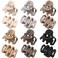 Small Hair Clips for Women Octopus Small Claw Clips 12 Pcs Matte Hair Claw Cute Jaw Clip (Octopus - Coffee/Brown/Beige/Grey/Black)