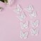 12Pcs White Butterfly Hair Clips, Cute Lace Embroidery Flower Butterfly Hair Bow for Women Girls Fairy Butterfly Hair Pins Hair Accessories Halloween Christmas Party Decor (White)
