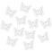 12Pcs White Butterfly Hair Clips, Cute Lace Embroidery Flower Butterfly Hair Bow for Women Girls Fairy Butterfly Hair Pins Hair Accessories Halloween Christmas Party Decor (White)