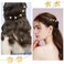 CWJCYTNSN 12PCS Gold Metal Flower Claw Hair Clips for Women Girls - 0.6" Mini Nonslip Bangs Clips for Thick, Thin, Curly Hair Accessories