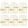No Bend Hair Clips, 12Pcs/6cards Resin &amp; Stainless Steel No Crease Hair Clips, Gold Glitter Bridesmaid Proposal Gift Hair Clip for Makeup Styling Hair accessories Hair Setting Clips for Bangs