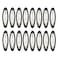 16 Pieces Hair Clips for Thick Hair 2.8 Inch Oval Shape Black XL Hair Clips for Women Metal Snap Non-Slip Hair Grips Hair Accessories