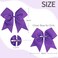 2PCS 8" Jumbo Cheer Bow Clip with Tails, Oaoleer Large Cheerleading Hair Bows for Girls Teen Softball Cheerleader Outfit Uniform (Dark Purple)