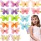 18 PCS Girls Butterfly Hair Clips,with Diamonds Glitter Barrettes Butterfly Non-Slip Hair Clips,Girls Hair Accessories for Birthday Christmas Day Gift (Color 2)