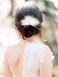 Latious Feather Bride Wedding Hair Comb White 1920s Flapper Hair Pieces Fascinator Hair Accessories for Women and Girls