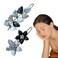 2 PACK Crystal Flower Leaf Hair Clips Fashion Sparkly Glitter Rhinestones Hair Barrettes Hairpin Hair Styling Accessories