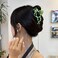 2 Pack Large Metal Hair Clips for Thick/Thin Hair - Strong Hold Nonslip Barrettes, Cute Green Frog Design for Women &amp; Girls, Fashion Hair Accessories