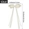 2 PACK Hair Bows Sparkly Rhinestone Tassel Hair Clips Barrettes Bowknot with Long Brocade Tassel Ribbon Claw Hair Accessories for Women and Girls (Black and White)
