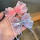Pink Butterfly Hair Clip Cute Butterfly Tassel Hair Bow Barrettes Hairpin with Long Tail, Halloween Costume Decor Accessories for Toddler Teen Girls Back School Gift