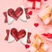 2PCS Valentine's Day Hair Clips Love Heart Sequins Bows Hair Pins Red Heart Sequins Hairgrips for Valentine's Day Birthday Holiday Hair Accessories For Girls Toddler Kids