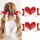 2PCS Valentine's Day Hair Clips Love Heart Sequins Bows Hair Pins Red Heart Sequins Hairgrips for Valentine's Day Birthday Holiday Hair Accessories For Girls Toddler Kids