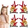 2 Pairs Christmas Hair Clip Red Hair Barrette Christmas Reindeer Hair Clip Bells Antler Pair Clip for Women Christmas Hair Accessories for Christmas Party