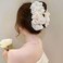 2 PCS Chiffon Silk Hair Clip with Rhinestone, Large Hair Claw Clips Bows Hair Clips Barrette Hair Accessories for Women Girls