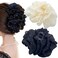2 PCS Chiffon Silk Hair Clip with Rhinestone, Large Hair Claw Clips Bows Hair Clips Barrette Hair Accessories for Women Girls