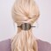 POPETPOP 2pcs Hairpin Ponytail Holders - Leather Hair Barrette with Wood Cuff, Hair Styling Stick for Ponytails and Updos, and Hair Clips for Women