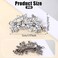 2 Pcs Rhinestone Hair Clips Silver Bride Wedding Hair Barrettes Crystal Flower Hair Accessories French Rhinestone Star Bridal Hairpins Hair Decorative for Women Girls Prom Jewelry Long Thick Ha