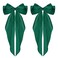 WLLHYF Big Bow Barrettes 2 Pieces Soft Silky Satin Hair Clip Long Tail French Ribbon Hair Pins Metal Bowknot Clips 90's Accessories for Party Women Girl (Green+Green)