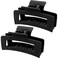 WLLHYF 2 Pieces Square Claw Clips 3.5 Inch Matte Non-slip Hair Clamps Medium Hair Claw Clips Fashion Strong Hold Banana Clips Thick Thin Hair Styling Accessories for Women Girls